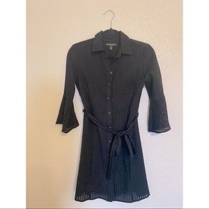 Banana Republic textured black dress